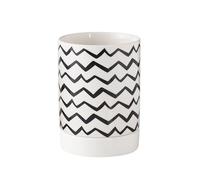 Supporto per utensili da cucina, Portautensili in ceramica con fori di drenaggio e vassoio raccogli-acqua, 10,5x11,3 cm, portavaso(Wavy Pattern)