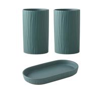 Supporto per utensili da cucina, Portautensili in ceramica con vaschetta raccogligocce, 3,1x5,1 pollici, verde, confezione da 2