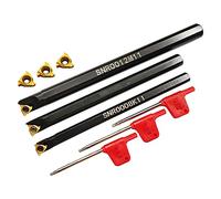 Supporto per utensili di tornitura SNR0008K11 SNR0010K11 SNR0012M11, set di barre per filettatura interna indicizzabili con 6 inserti per tornitura 11IR A60 + 3 chiavi T8 (8/10/12 mm)