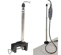 Supporto per utensili rotanti con rotazione a 360 gradi e altezza regolabile, morsetto resistente per la maggior parte delle smerigliatrici rotanti, argento e nero