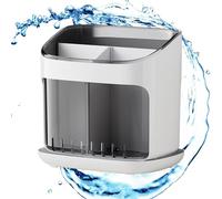 Supporto per utensili - Sgocciolatore per posate da lavandino | Supporto per cucchiai da lavandino con ampio spazio di archiviazione | Organizzatore per utensili da cucina | Organizzatore per