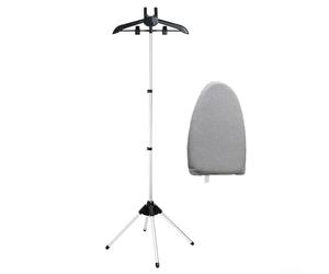 Supporto per vaporizzatore per indumenti, telescopico regolabile con clip, gancio girevole a 360° per vaporizzatori portatili, asta pieghevole portatile per pantaloni, gonne, casa (nero)