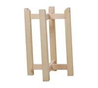 Supporto per vasi da Fiori in Legno, Facile da Montare, Robusto e Portatile, per Soggiorno, Balcone, Beige Doppio Strato
