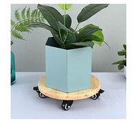 Supporto per vasi da Fiori in Legno Resistente con Ruote bloccabili, Carrello per fioriere da Interno ed Esterno, portavasi Leggero, 24 cm/9,44 Pollici, Perfetto per l'u