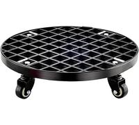 Supporto per vasi da Fiori Nero Resistente con Ruote - Carrello portafiori Mobile, Grande Carrello in Metallo per fioriere, Vassoio portavasi da Giardino, Vassoio Mobile per Una Facile Mobil