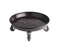 Supporto per vasi da fiori - Vassoio in metallo resistente con ruote, base rotonda per spostare le piante, robusto supporto per vasi da giardino, vassoio facile da spostare per casa, patio e balcone