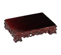 Supporto per Vaso con Base Statua Bonsai Base Plant Display Stand Top Rotabili Ebano Pietra Teiera Vaso Ornamento Artigianato intagliato a mano for l'arredamento for ufficio Piedistallo Bonsai(S)
