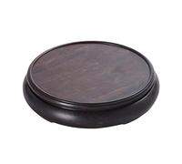 Supporto per Vaso con Base Statua Bonsai Display Stand Basamento in legno Base for Flower Pot Fishtank Strange Stone Pietra Statua di Buddha Round Ornament Artigianato Piedistallo Bonsai(10.5cm)