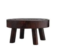 Supporto per vaso per piante, mini sgabello rotondo in legno, supporto per piante da giardino, supporto per piante da interno, vintage venature del legno, vaso per piante da giardino 20 x 9 cm