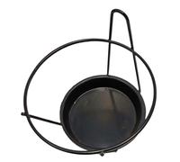 Supporto per vaso singolo con sottovaso a muro Ø 15 cm Nero