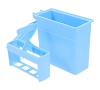 Supporto per Vetrini da Microscopio, Set Colorare Blu | Plastica, per Ricerca e Didattica, Rack e Contenitore per Preparazione Campioni