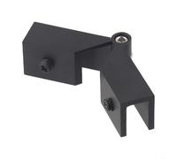 Supporto per vetro con finitura satinata, 8-12 mm, per bagno, colore: nero