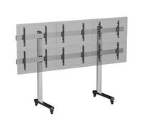 Supporto per videowall Kimex 031-2601K2 per 6 schermi, altezza 45-50", ruote regolabili, portata 300 kg, VESA