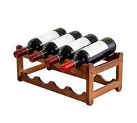 Supporto per vino | Organizer a 8 bottiglie e 2 livelli - Supporto per vino in legno per piano di lavoro - per amici adulti uomini donne appassionati matrimonio interno casa estr