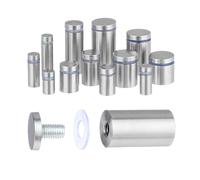supporto per viti pubblicitarie, Distanziatori for viti for specchi in acciaio inossidabile argento, dimensioni multiple 4/6/10 pezzi
