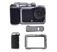 Supporto per vlog in lega di alluminio per fotocamera DJI Osmo Action 6, anti-vibrazione, a sgancio rapido, adattatore di espansione per fotocamera con gabbia per conigli (manico + gabbia per conigli)