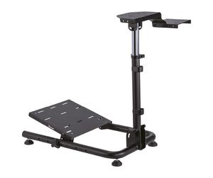 Supporto per volante per simulatore da corse Ranqer Racing Wheel - Adatto per Logitech e Thrustmaster - Regolabile - Compatibile con la maggior parte dei volanti, pedali e cambi - In acciaio - Nero