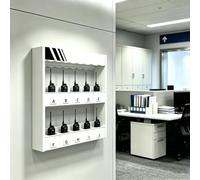 Supporto per Walkie Talkie Organizer da parete per radio bidirezionali di livello industriale, supporto per walkie-talkie a 1/2/3/4 ripiani per pattuglie di sicurezza, cantieri edili
