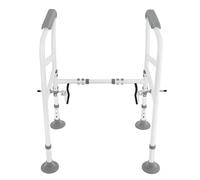 Supporto per WC, 100 kg, supporto per WC regolabile, per anziani, disabili e donne incinte