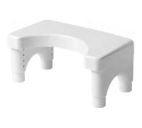 Supporto per WC regolabile per ginocchia, design ergonomico, 15-21 cm, antiscivolo, adatto per WC standard, ideale per migliorare la postura e il comfort.