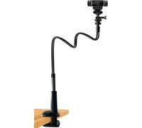 Supporto per webcam da 76 cm con base spessa e collo d'oca flessibile - Compatibile con Logitech C930e/C920/Brio4K, GoPro Hero4-8