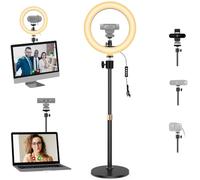 Supporto per webcam per selfie, 26 cm, con supporto da tavolo e supporto magnetico, compatibile con Logitech C920 StreamCam C922 C930 C925 C615 BrioWebcams