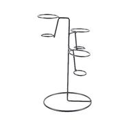 Supporto per zucchero filato, supporto per cono di cialda | Stand cono nero in ferro | Supporto a decorativo per espositori per catering, robusti supporti per cibo per picnic, campeggio, feste, m