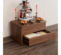 Supporto personalizzabile per statua di Buddha, stile cinese, dio della ricchezza, santuario, tavolo da altare per meditazione e decorazione domestica, mensola in legno a pagoda