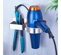 Supporto Phon E Piastra Senza Foratura, Porta Phon Da Parete, Acciaio Inox Porta