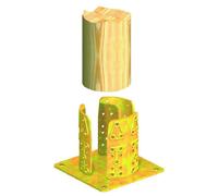 SUPPORTO PIASTRA ANCORAGGIO TONDO 4PZ. PER FISSAGGIO PALI LEGNO D.MM.80X150X150