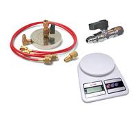 SUPPORTO PIATTELLO BOMBOLA GAS R410A R32 R134A etc + BILANCIA + RUBINETTO R32