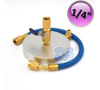 Supporto piattello per bombola da 1 Kg attacco 1/4 con frusta