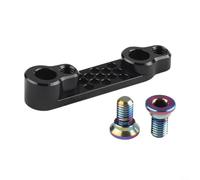 Supporto piatto, adattatore per freno a disco posteriore da 140 mm a 160 mm, supporto pinza per bici da strada, lega di alluminio 7075, nero per Sram Campy (nero)