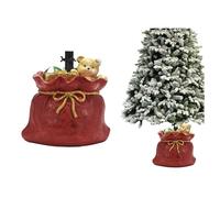 SUPPORTO PIEDE PER ALBERO DI NATALE ROSSO BASE SACCO REGALI CON ORSETTO DECORAZI