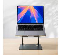 InnovaGoods® Supporto per portatile pieghevole e regolabile, altezza e inclinazione regolabile, antiscivolo, struttura aperta, schermi da 10 "-18", acciaio al carbonio, ideale per ufficio e telelavoro