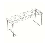 Supporto pieghevole for griglia for cosce di pollo in acciaio inox, supporto for barbecue, supporto for forno, supporto verticale in acciaio for forno(12 card slots)