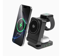 Supporto pieghevole magnetico tre in uno da 25 W per la ricarica wireless, compatibile con telefoni cellulari, orologi e auricolari App