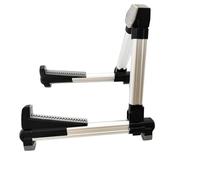 Supporto pieghevole per chitarra a forma di gradino con bracci progettati per più strumenti a corda, design compatto e portatile
