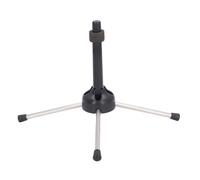 Supporto pieghevole per clarinetto con 4 gambe, antiscivolo in metallo e plastica, nero/argento