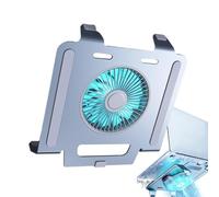 Supporto pieghevole per computer portatile, 3 velocità, con LED blu, supporto regolabile per scrivania, di dissipazione del calore portatile ottimizzato per ufficio, casa, lavoro, computer