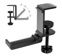 Supporto pieghevole per cuffie, design a morsetto, in silicone, portatile, salvaspazio, può contenere fino a 5 kg, adatto per scrivania, ufficio, casa