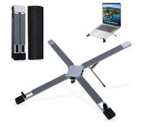 Supporto pieghevole per laptop in alluminio, regolabile in altezza, 5 livelli, antiscivolo, ergonomico, per scrivania, computer portatile da 10 a 17,3 pollici (16 cm, 0,2 kg)