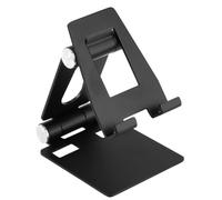 Supporto Pieghevole per Tablet e Telefono da Scrivania in Metallo Nero | Base Stabile, Portatile e Facile da Riporre, per Presentare Documenti AI Clienti e Scrivere Compiti