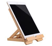 Supporto pieghevole per tablet in legno di bambù, compatibile con iPad, Air Mini, Samsung, Nexus, Nintendo Switch, Kindle e altri tablet