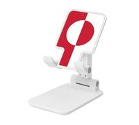 Supporto pieghevole per telefono cellulare con bandiera della Groenlandia ad angolo regolabile in altezza Supporto per cellulare portatile da tavolo compatibile con tutti gli smartphone, stile bianco