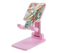 Supporto pieghevole per telefono cellulare da scrivania, con motivo ninfea, in plastica, portatile, ad angolo regolabile in altezza, con tutti i telefoni da 4 a 13 pollici/tablet