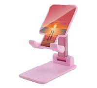 Supporto pieghevole per telefono cellulare, per scrivania, coppia che guarda l'alba, supporto portatile per tablet con angolo regolabile in altezza con tutti i telefoni da 4 a 13 pollici/tablet