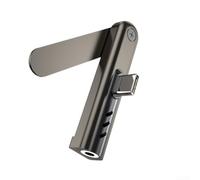 Supporto pieghevole per telefono e audio USB C Supporto mobile portatile per scrivania, viaggi, videogiochi, videochiamate, 6 x 2 x 2 cm