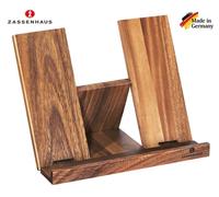 SUPPORTO PIEGHEVOLE RICHIUDIBILE PORTA RICETTARIO E TABLET IN LEGNO DI ACACIA