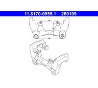 Supporto, Pinza freno Assale anteriore per VW CALIFORNIA MULTIVAN TRANSPORTER